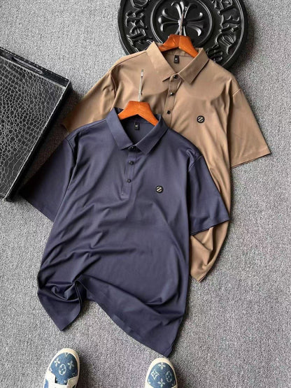 Zegna Ice Oxygen Silk Seamless Polo Shirt