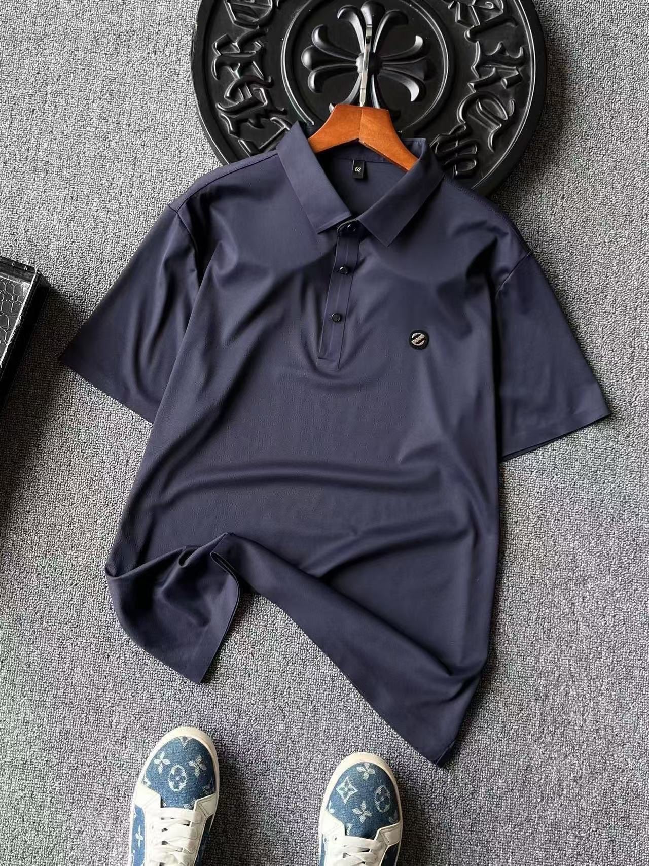 Zegna Ice Oxygen Silk Seamless Polo Shirt