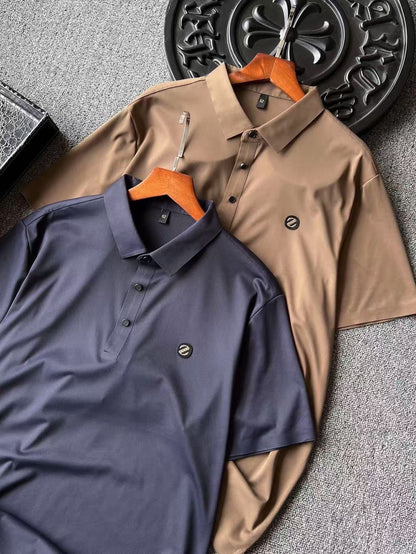 Zegna Ice Oxygen Silk Seamless Polo Shirt
