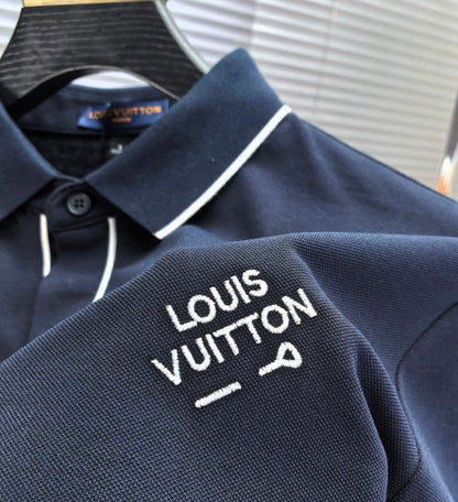 Louis Vuitton Embroidered Logo Pique Cotton Polo Shirt – Spring/Summer Collection – 2026