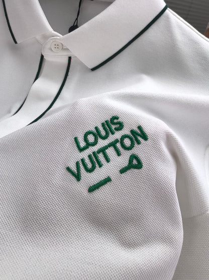 Louis Vuitton Embroidered Logo Pique Cotton Polo Shirt – Spring/Summer Collection – 2026