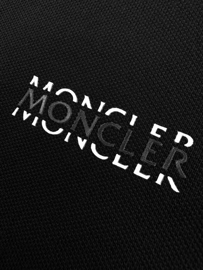 Moncler Logo Print Luxury Cotton Polo Shirt