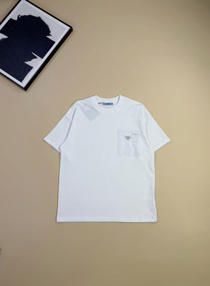 Prada Nylon Patch Pocket Triangle Logo T-Shirt