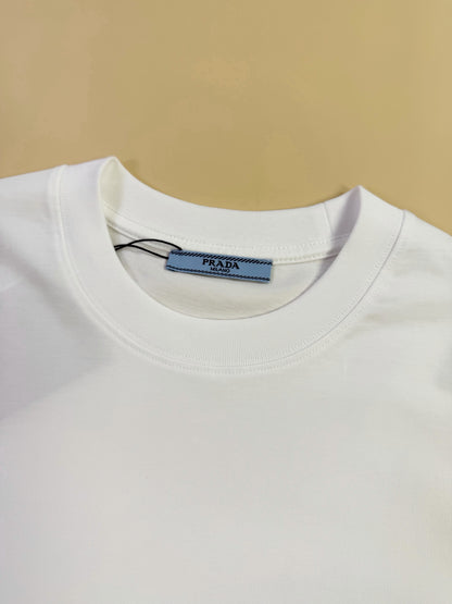Prada Nylon Patch Pocket Triangle Logo T-Shirt