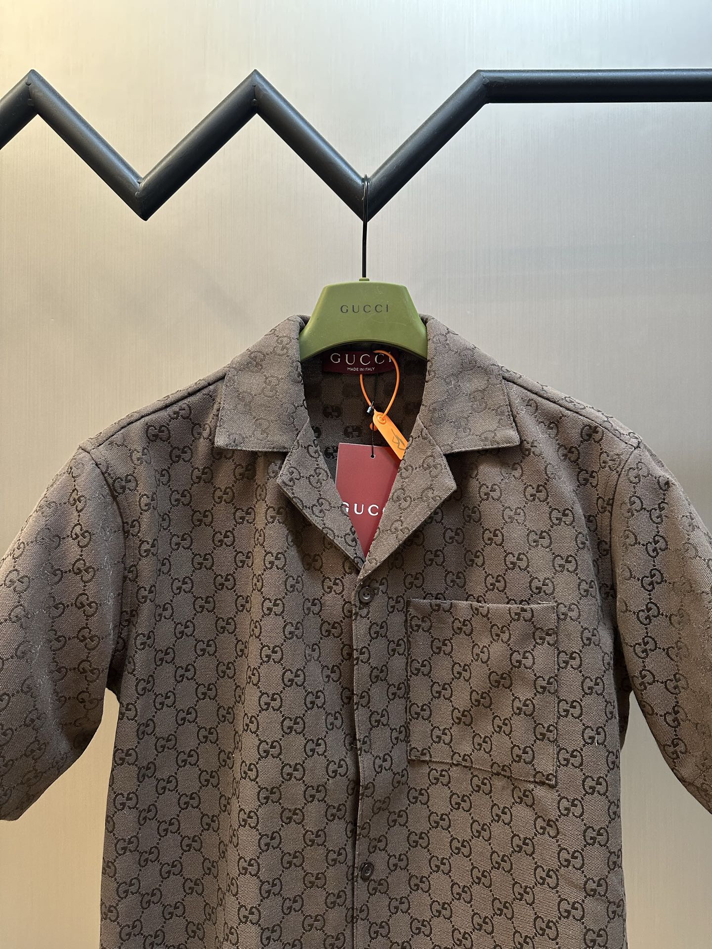 Gucci GG Jacquard Short-Sleeve Shirt