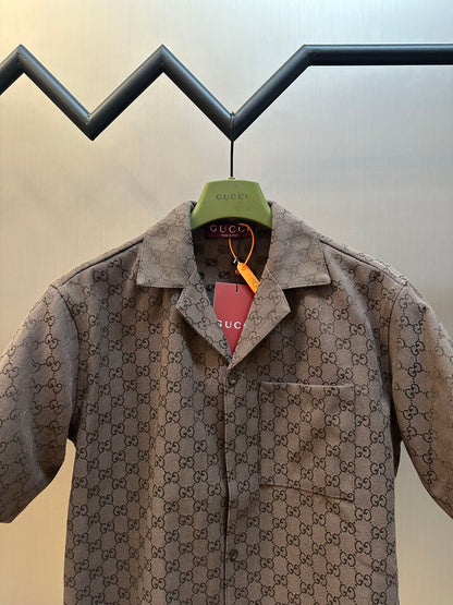 Gucci GG Jacquard Short-Sleeve Shirt