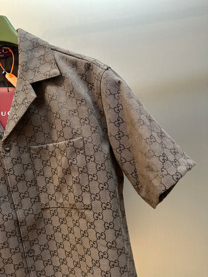 Gucci GG Jacquard Short-Sleeve Shirt