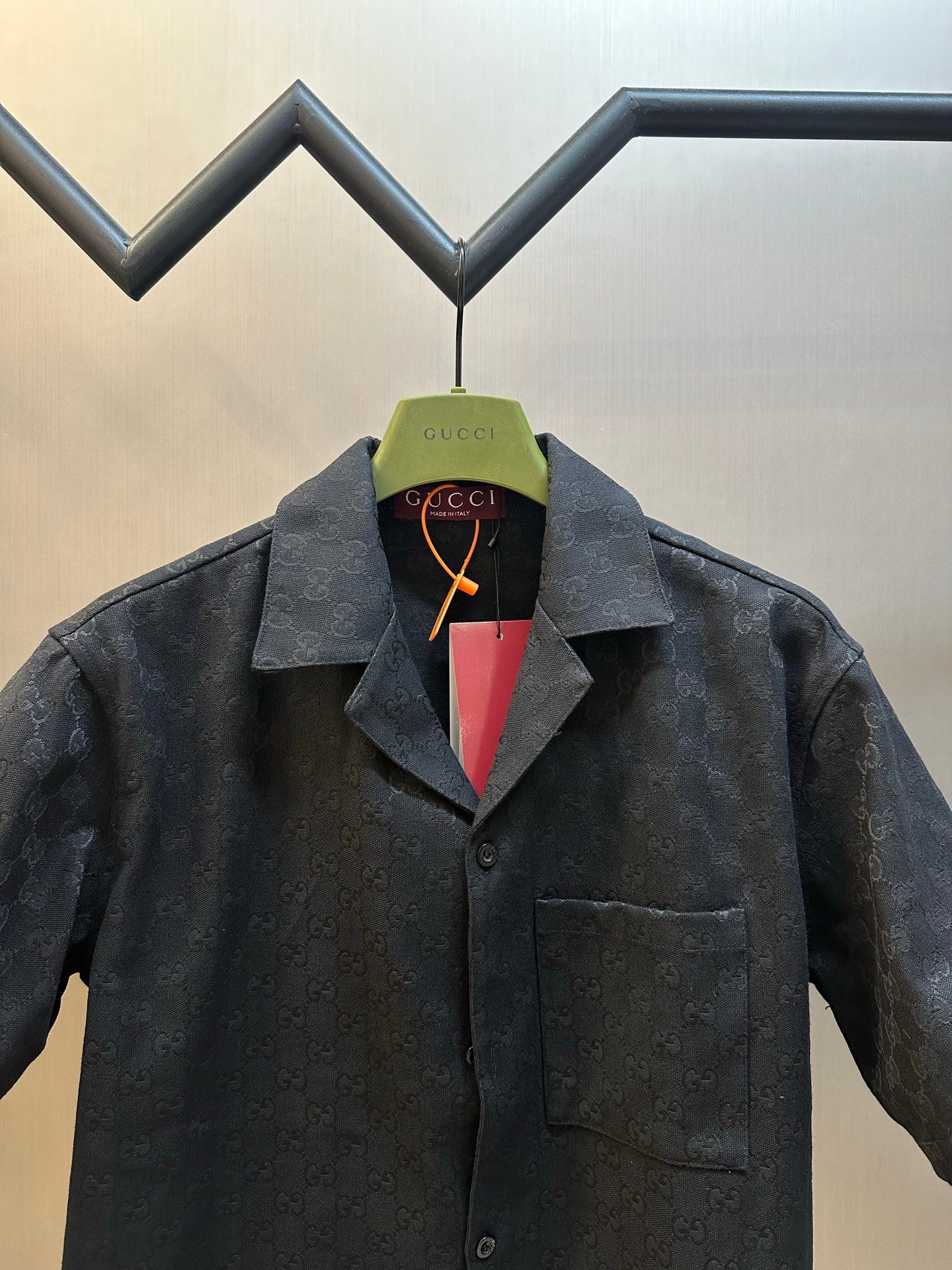 Gucci GG Jacquard Short-Sleeve Shirt