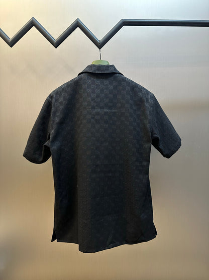 Gucci GG Jacquard Short-Sleeve Shirt