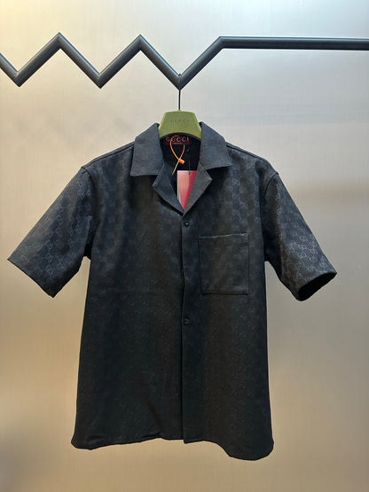 Gucci GG Jacquard Short-Sleeve Shirt