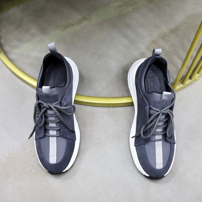 Boss Fabric and Leather Spliced Sneakers