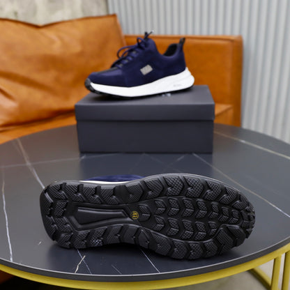Boss Fabric and Leather Spliced Sneakers