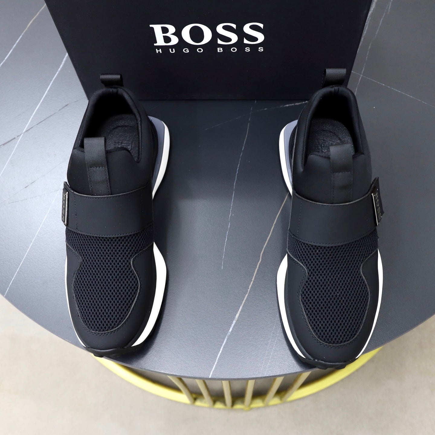 Boss Fabric and Leather Spliced Sneakers