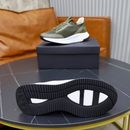 Boss Fabric and Leather Spliced Sneakers