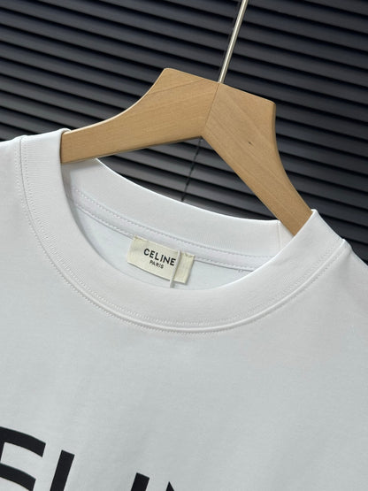 Celine Classic Logo Print Crewneck T-Shirt