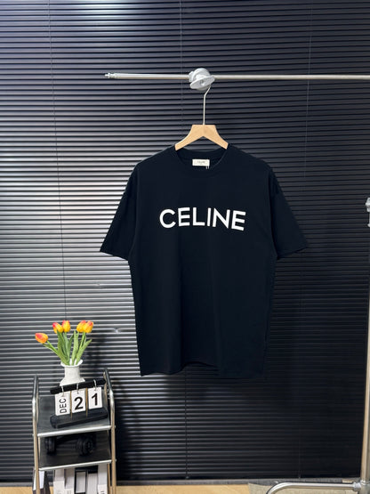 Celine Classic Logo Print Crewneck T-Shirt