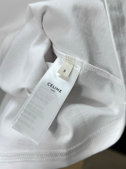 Celine Classic Logo Print Crewneck T-Shirt