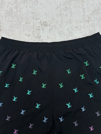 Louis Vuitton Blason Gradient Embroidered Denim Shorts – 26SS