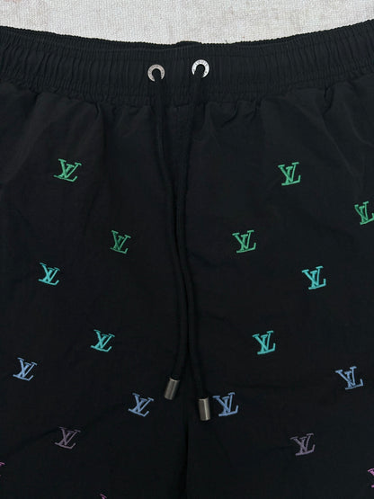 Louis Vuitton Blason Gradient Embroidered Denim Shorts – 26SS