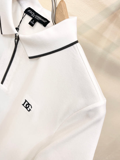 Dolce & Gabbana Embroidered Logo Pique Polo Shirt – 2026 Spring/Summer Collection