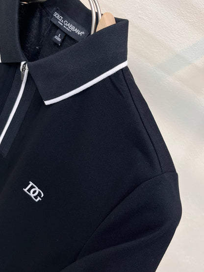 Dolce & Gabbana Embroidered Logo Pique Polo Shirt – 2026 Spring/Summer Collection