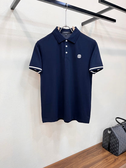 Zegna Embroidered Logo Piqué Cotton Polo Shirt – 2026 Spring/Summer Collection