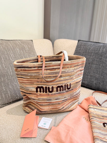 Miu Miu Knit Woven Tote Bag – Vacation Collection