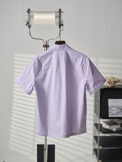 Louis Vuitton Hollow-Out Embroidered Short-Sleeve Shirt