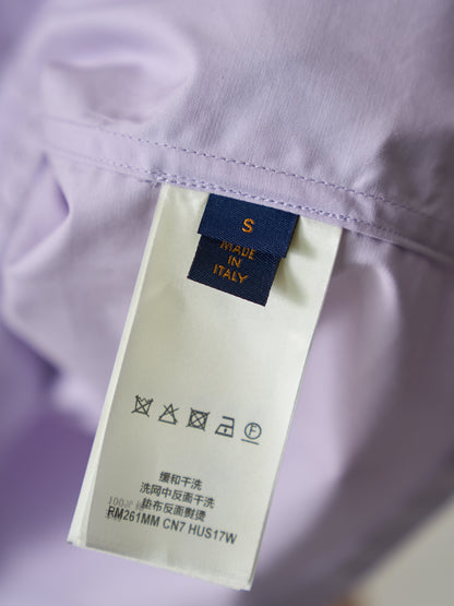 Louis Vuitton Hollow-Out Embroidered Short-Sleeve Shirt