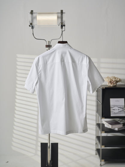 Louis Vuitton Hollow-Out Embroidered Short-Sleeve Shirt