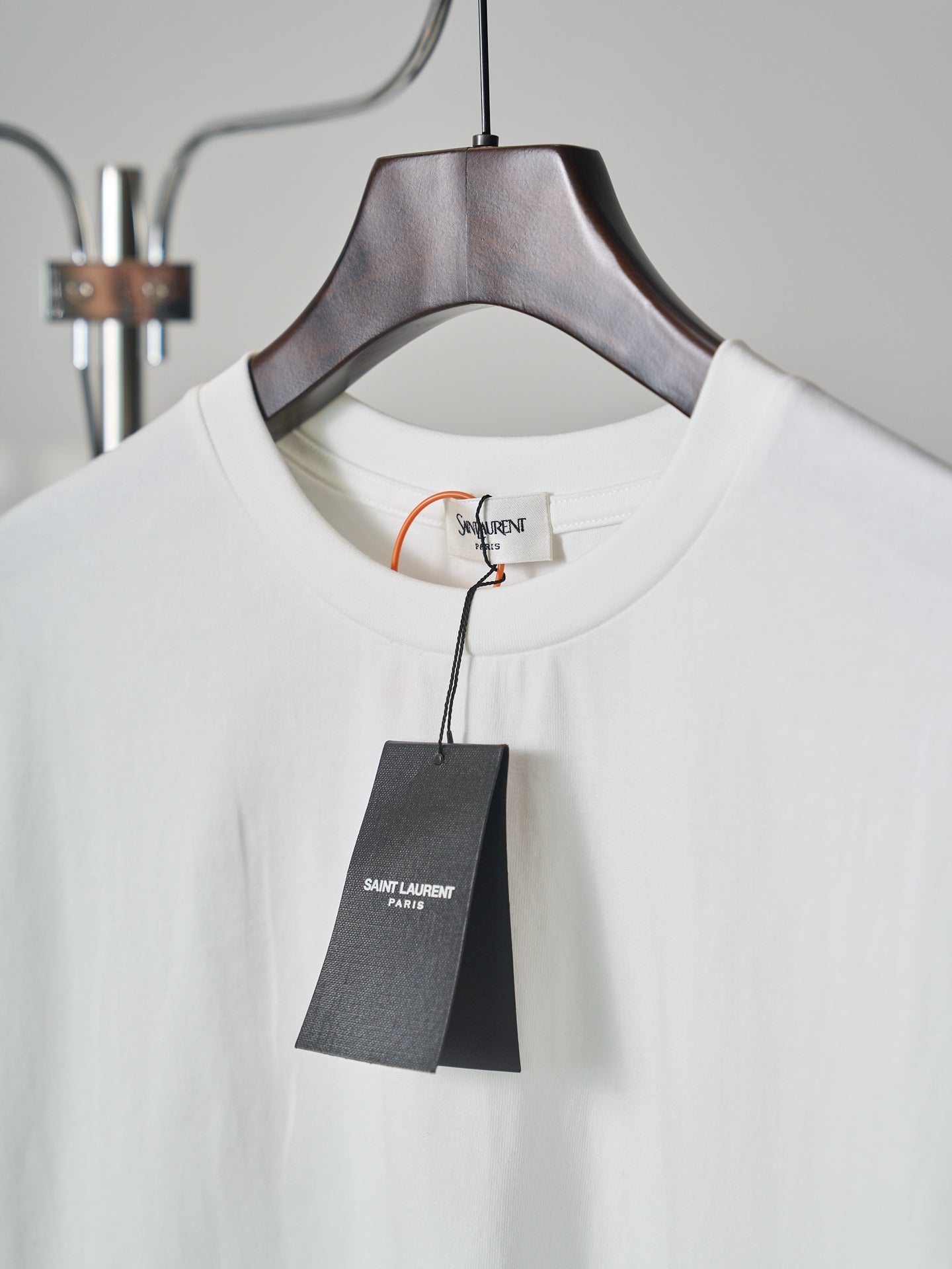 Saint Laurent YSL Logo Patch Crewneck T-Shirt