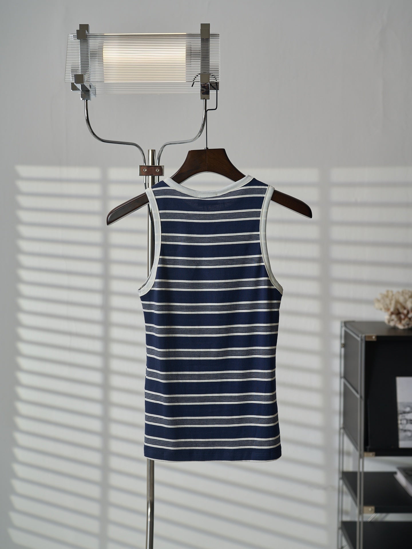 Saint Laurent YSL Embroidered Striped Tank Top