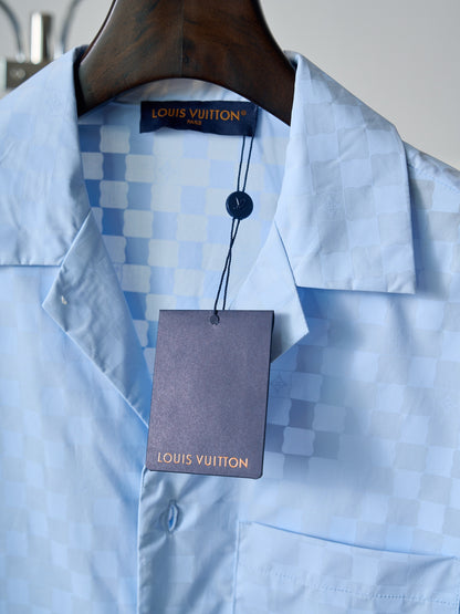 Louis Vuitton Damier Jacquard Short-Sleeved Shirt
