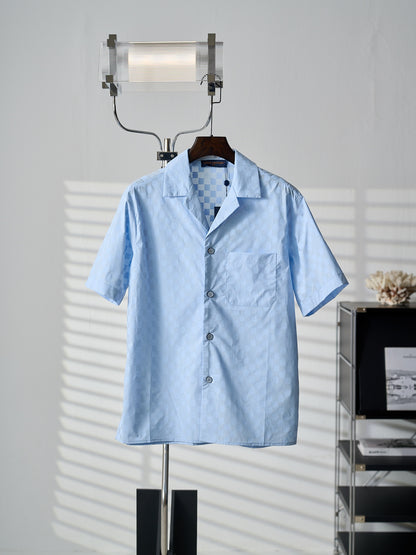 Louis Vuitton Damier Jacquard Short-Sleeved Shirt