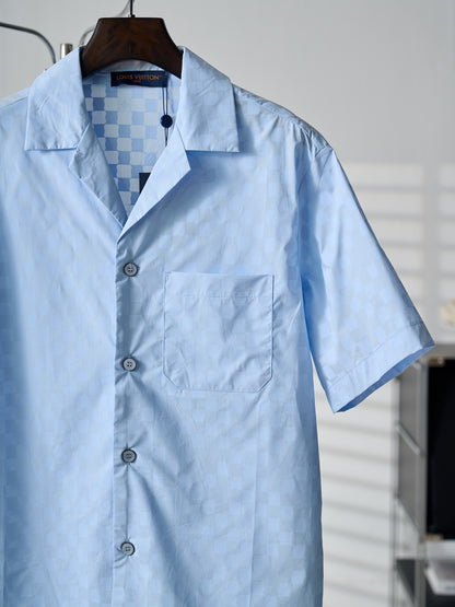 Louis Vuitton Damier Jacquard Short-Sleeved Shirt