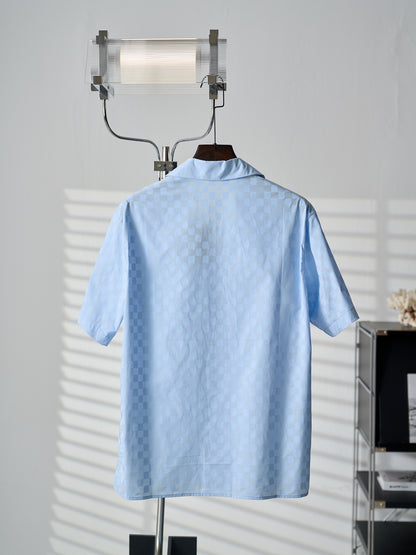Louis Vuitton Damier Jacquard Short-Sleeved Shirt