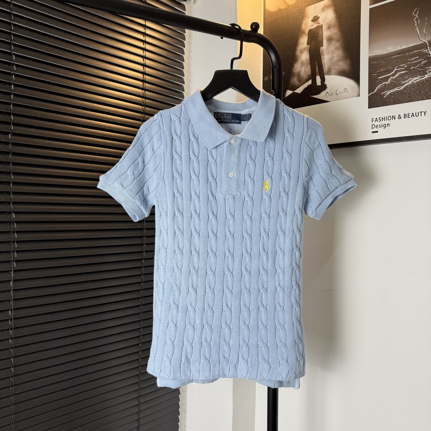 Ralph Lauren Pony Embroidered Cable-Knit Polo Shirt