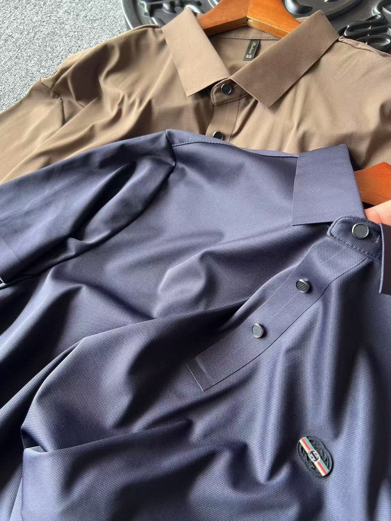Gucci Double G Ice Silk Seamless Polo Shirt
