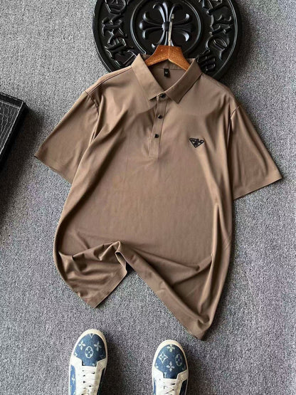Prada Ice Oxygen Silk Seamless Polo Shirt