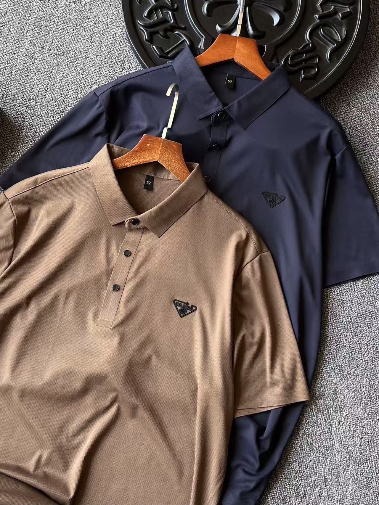 Prada Ice Oxygen Silk Seamless Polo Shirt