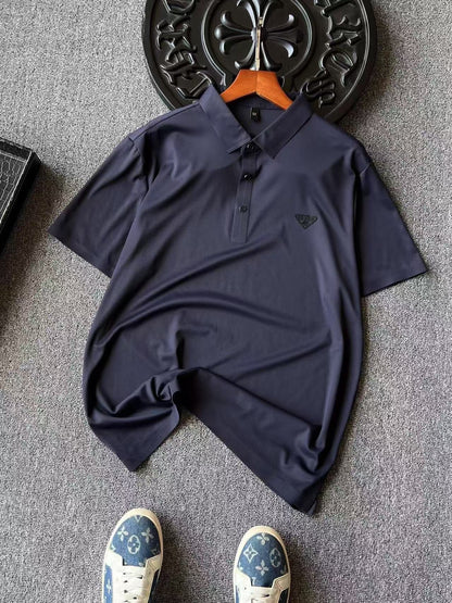Prada Ice Oxygen Silk Seamless Polo Shirt