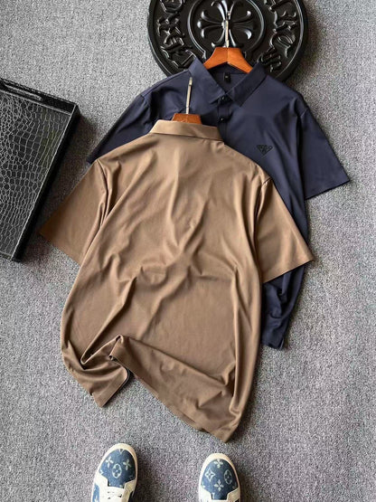 Prada Ice Oxygen Silk Seamless Polo Shirt