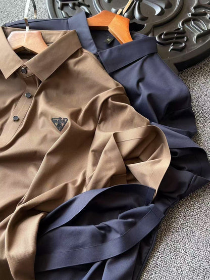 Prada Ice Oxygen Silk Seamless Polo Shirt