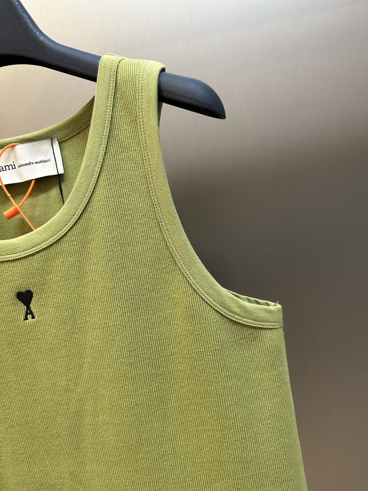 Ami Paris Logo Embroidered Tank Top