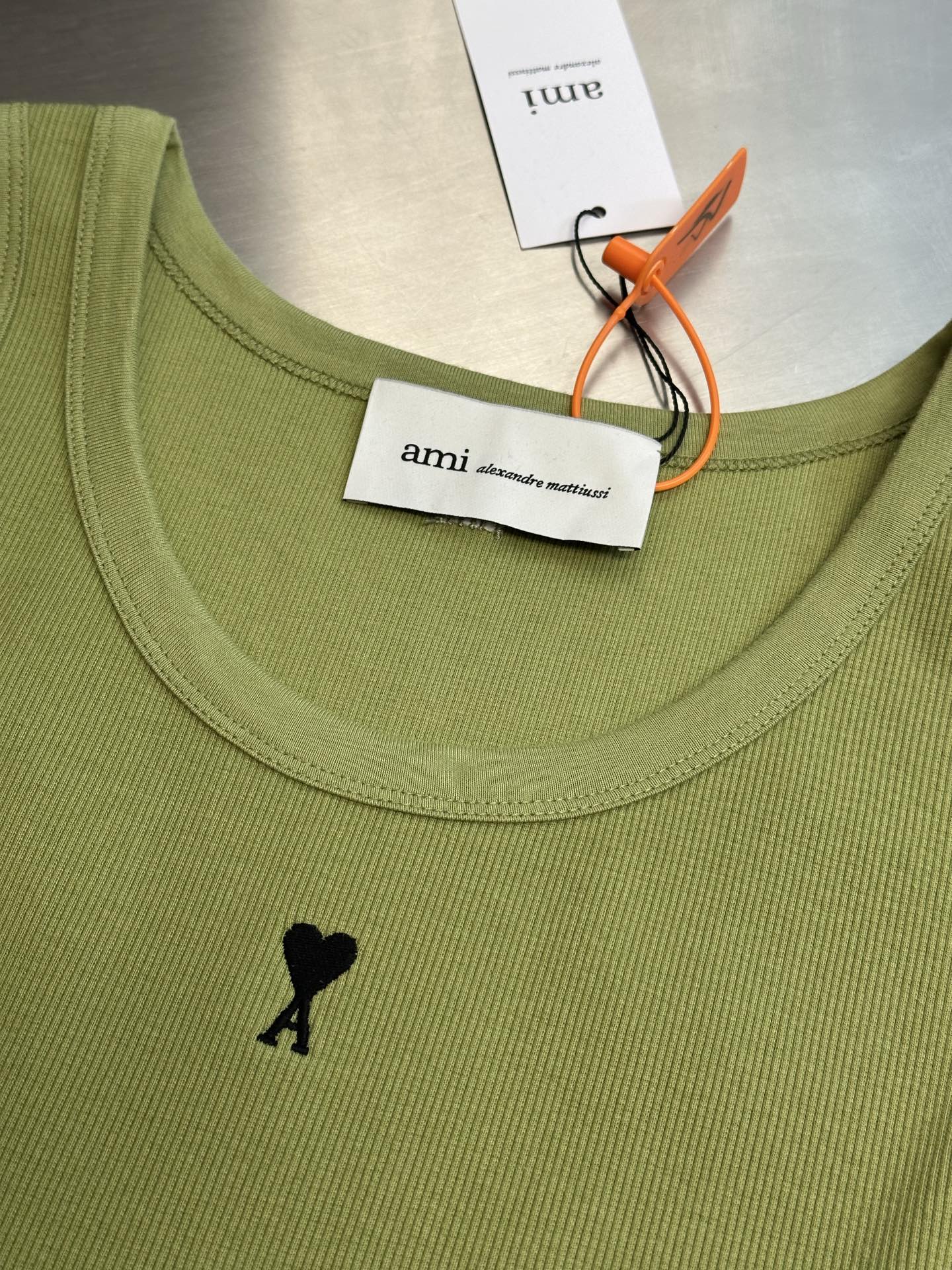 Ami Paris Logo Embroidered Tank Top