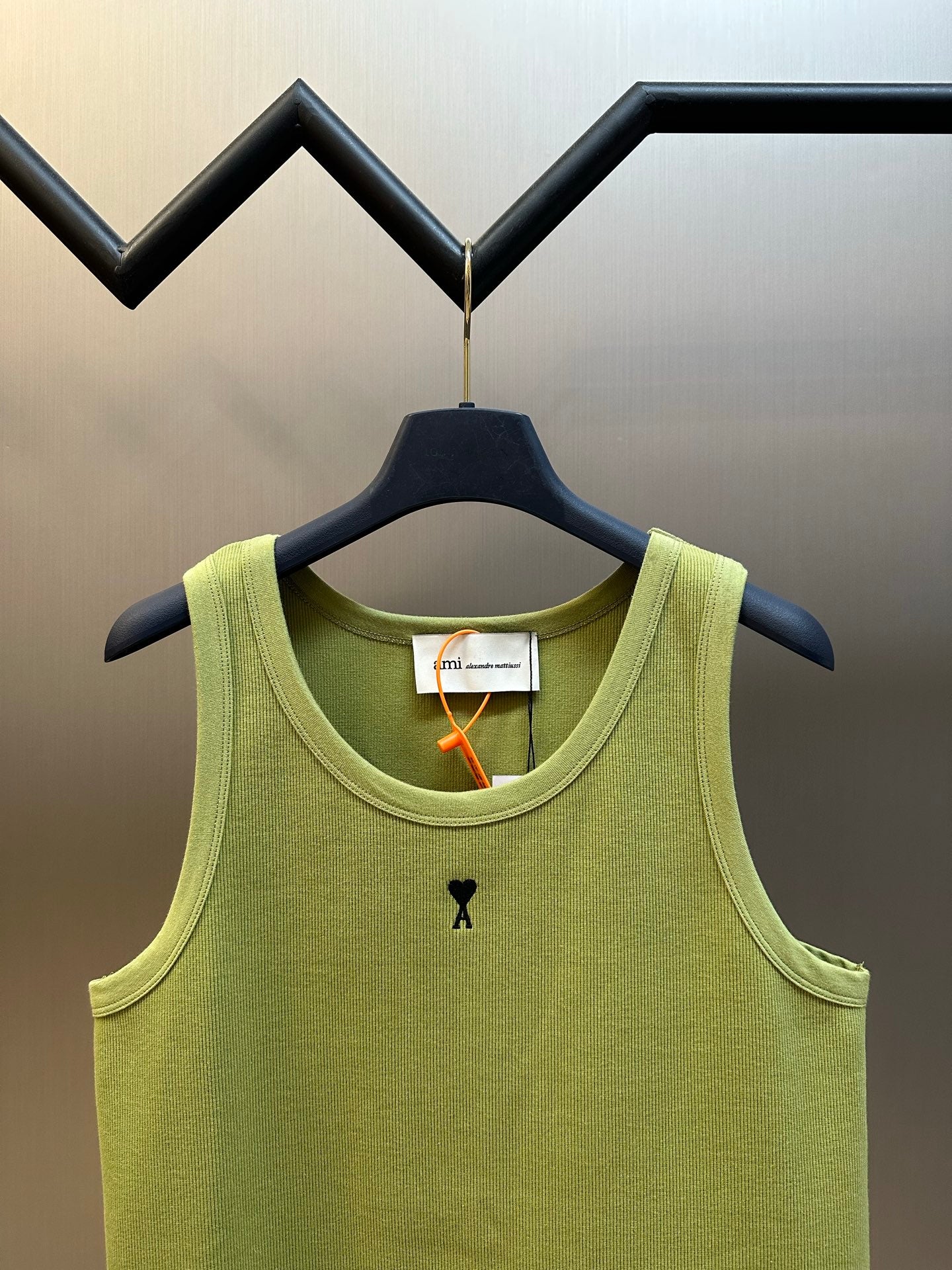 Ami Paris Logo Embroidered Tank Top