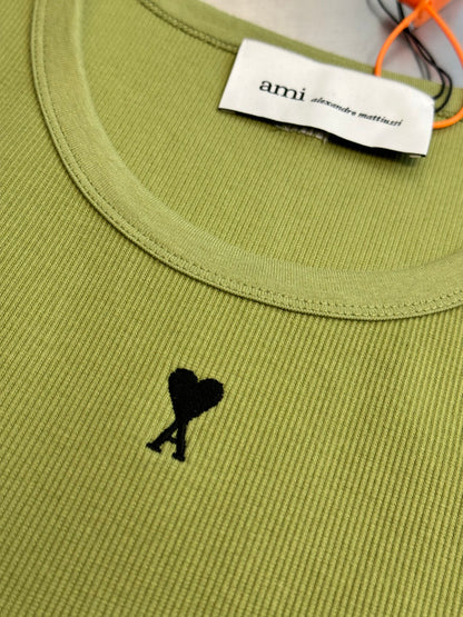 Ami Paris Logo Embroidered Tank Top