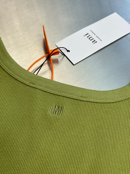 Ami Paris Logo Embroidered Tank Top