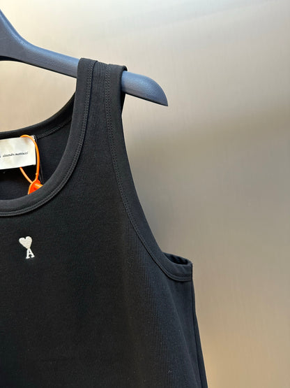 Ami Paris Logo Embroidered Tank Top