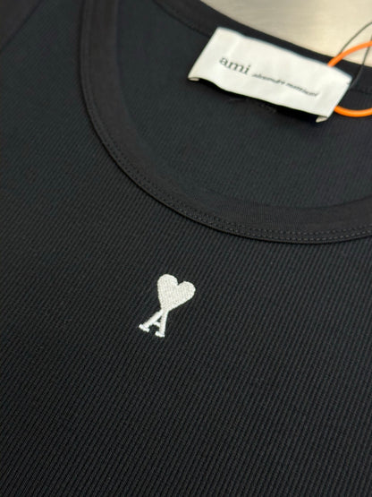 Ami Paris Logo Embroidered Tank Top